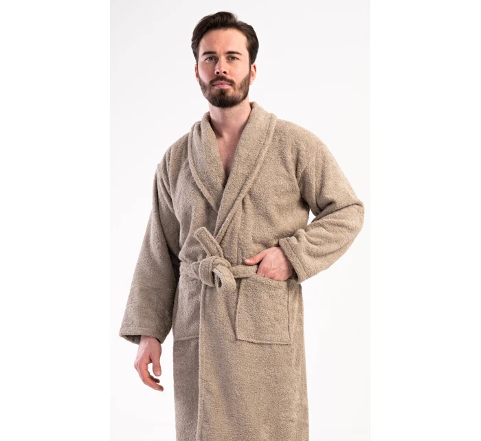 Pánský župan se šálovým límcem model 21820325 Béžová - Vienetta