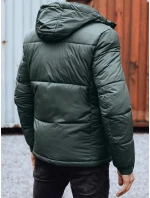 Pánska zimná bunda s odnímateľnou kapucňou zelená FashionStreet TX4832