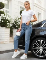 Jeansy damskie mom fit z niebieskie model 22009956 - FashionStreet