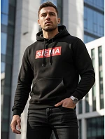 SIEMA pánska mikina s kapucňou čierna FashionStreet NX0031B