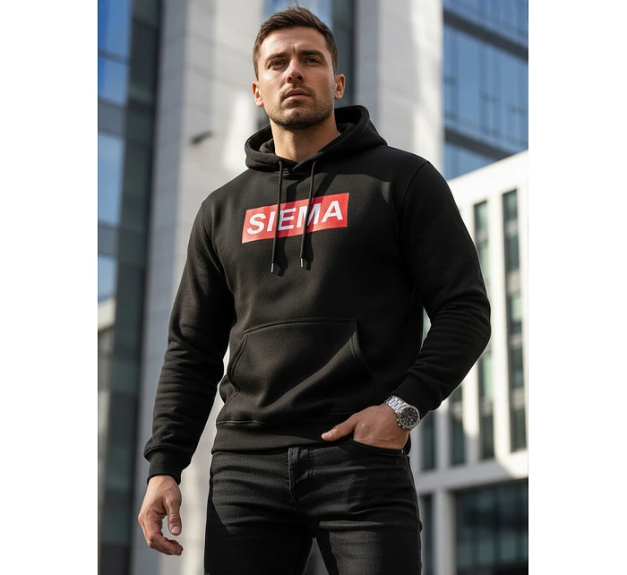 SIEMA pánska mikina s kapucňou čierna FashionStreet NX0031B