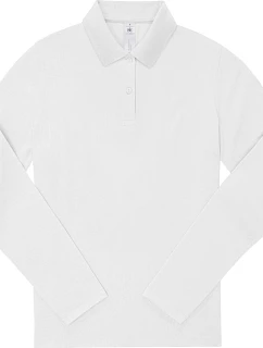 B&C My Polo 210 LSL /women Dámske polo s dlhým rukávom z hrubého piqué 01.W464 biele