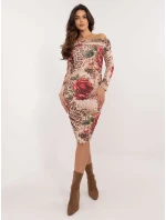 Šaty DHJ SK 18688 1.52 béžová Šaty DHJ SK 18688 1.52 béžová