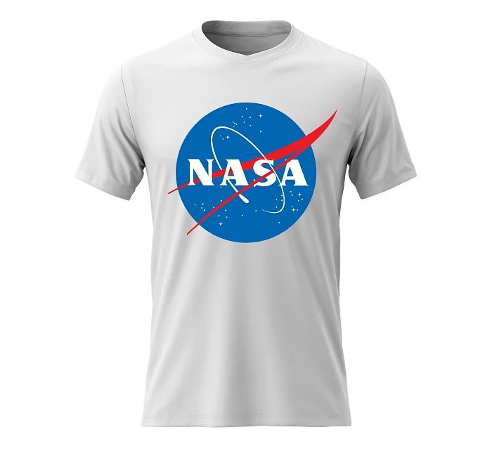 Pánské bavlněné tričko s potiskem - NASA - bílé