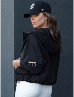 Dámska prechodná bunda s kapucňou BUNOL black FashionStreet TY4469