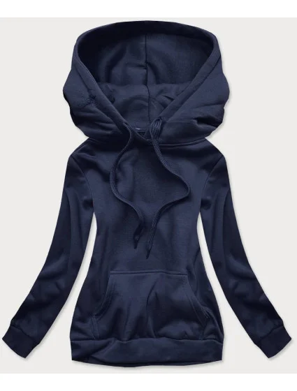 Tmavě modrá dámská tepláková mikina model 17044032 - J.STYLE Tmavě modrá dámská tepláková mikina model 17044032 - J.STYLE