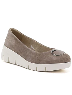 Dámské béžové kožené boty na platformě Vinceza model 22117642