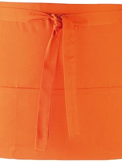Premier PR 155 Krátka zásterka po pás s vreckom „Colours“ 39.0155 oranžová