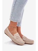 Semišové Dámské Mokasíny Big Star model 21693806 Béžové - Big Star Shoes