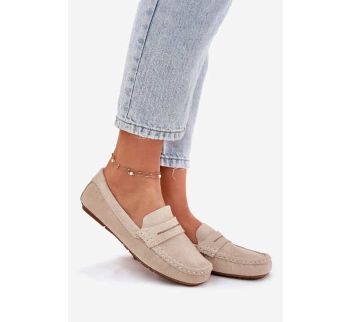 Semišové Dámské Mokasíny Big Star model 21693806 Béžové - Big Star Shoes