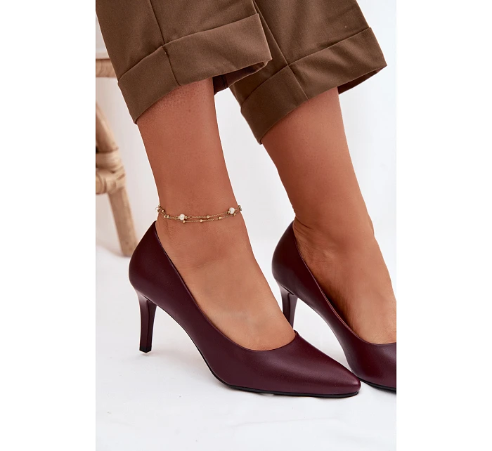 Červené eko kožené lodičky Sergio Leone Červené eko kožené lodičky Sergio Leone