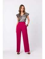 S331 Blúzka bez rukávov - slivka