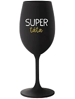 SUPER DAD - čierny pohár na víno 350 ml