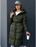 Dámský prošívaný kabát zelený Dstreet model 21978739 - FashionStreet