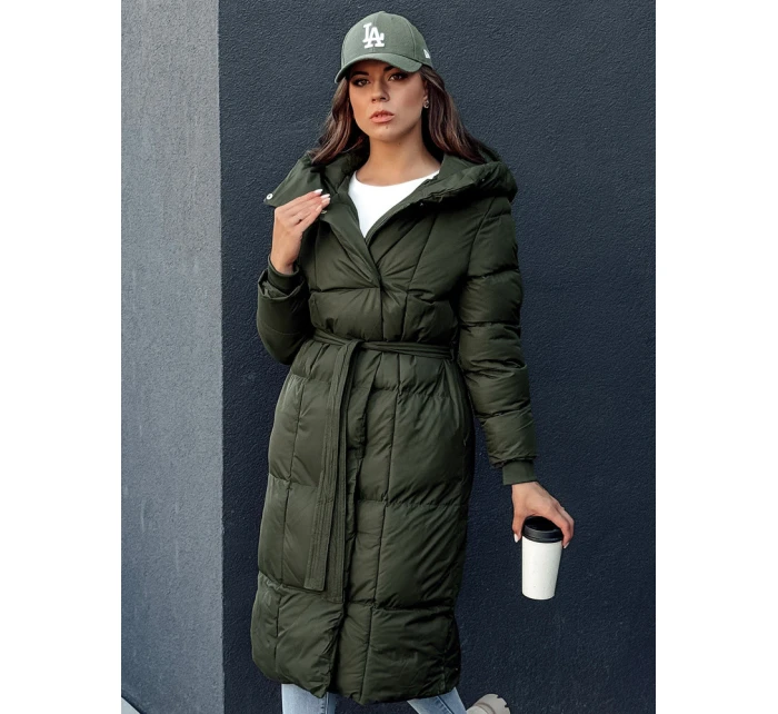 Dámský prošívaný kabát zelený Dstreet model 21978739 - FashionStreet