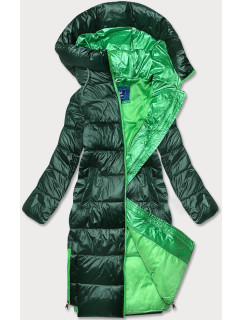 Zelená dámska bunda s kontrastnými vsadkami (AG1-J9063)