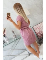 Šaty s obálkou dole tmavo ružové Šaty s obálkou dole tmavo ružové