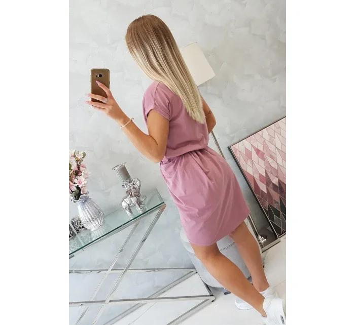 Šaty s obálkou dole tmavo ružové Šaty s obálkou dole tmavo ružové