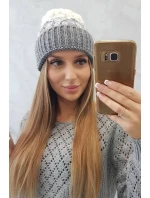Dámska čiapka Samara K346 sivá+biela