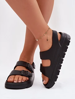 Dámské pěnové sandály na platformě Big Star model 22100706 Černé - Big Star Shoes