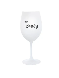 PAN BOŽSKÝ  - bílá  sklenice na víno 350 ml