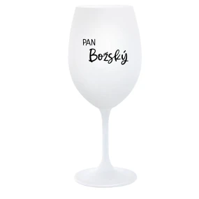 PAN BOŽSKÝ  - bílá  sklenice na víno 350 ml