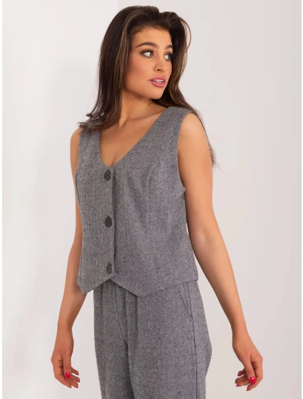 Dámská vesta LK KZ  Šedá s černou  model 20705896 - FPrice