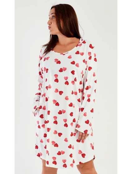 Dámske domáce šaty s dlhým rukávom Heart
