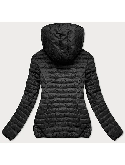 Černá prošívaná dámská bunda s kapucí model 16149296 - 6&8 Fashion