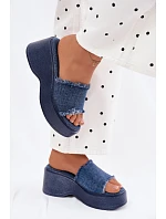 Dámské platformové sandály s džínovým vzorem Virelia Dámské platformové sandály s džínovým vzorem Virelia