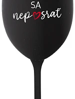 NAJDÔLEŽITEJŠIE NEPREHLIADNITE - čierny pohár na víno 350 ml