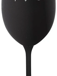 PAUSE - čierny pohár na víno 350 ml