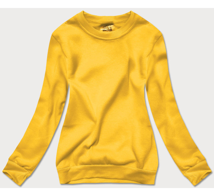 Svetlo žltá dámska tepláková mikina so sťahovacími lemami (W01-28)
