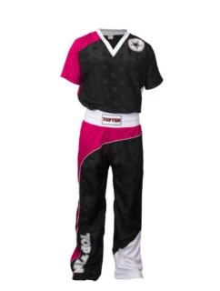TOP TEN "BOW" kickboxerské oblečenie čierno-ružové XL (190 cm)