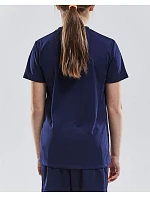 Craft Teamwear Squad Go Jersey Solid Jr Detské športové tričko s výstrihom do V 82.5582 tmavomodré Craft Teamwear Squad Go Jersey Solid Jr Detské športové tričko s výstrihom do V 82.5582 tmavomodré