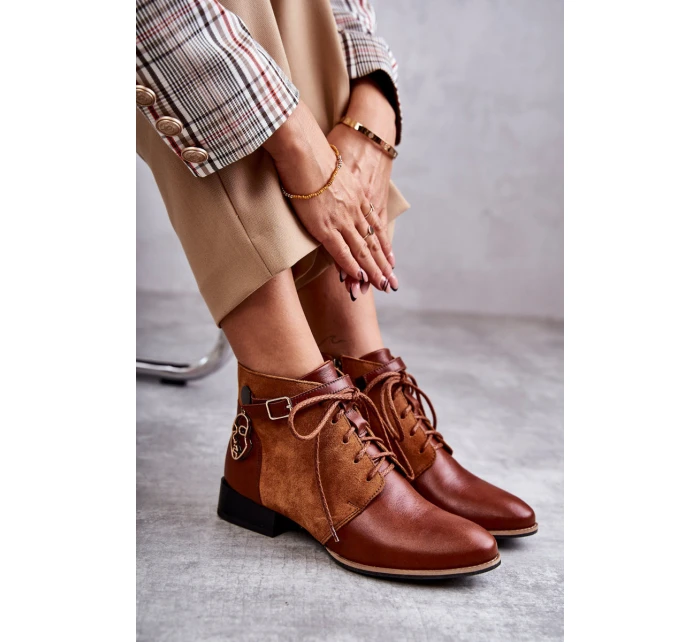 Dámské kožené kozačky model 21597650 - Maciejka