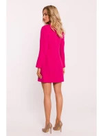 M793 Bunda so zlatým gombíkom - fuchsiová