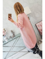 Sveter dlhý púdrovo ružový sveter