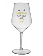 NIKDO MĚ NESPASE, MÁM ŽÍZEŇ JAKO PRASE - priehľadný nerozbitný pohár na víno 470 ml NIKDO MĚ NESPASE, MÁM ŽÍZEŇ JAKO PRASE - priehľadný nerozbitný pohár na víno 470 ml