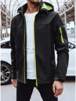 Pánská softshellová bunda s kapucí černá Dstreet model 21970352 - FashionStreet