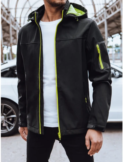 Pánská softshellová bunda s kapucí černá Dstreet model 21970352 - FashionStreet