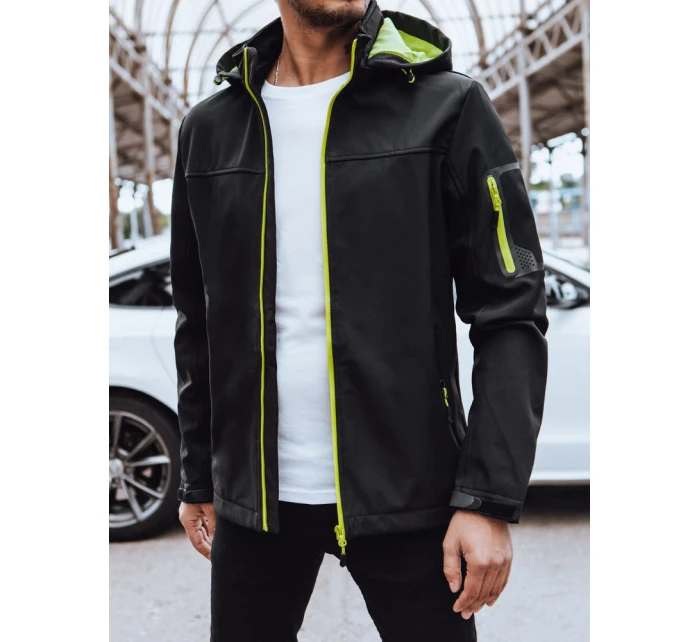 Pánská softshellová bunda s kapucí černá Dstreet model 21970352 - FashionStreet