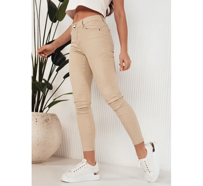 Dámské džínové kalhoty light beige Dstreet model 21973337 - FashionStreet