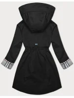 Černá bunda parka s ozdobnou podšívkou model 19709885 - BH FOREVER Černá bunda parka s ozdobnou podšívkou model 19709885 - BH FOREVER