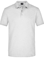 JN 710 Pánské elastické piqué polo model 22488596 grey heather - Daiber JN 710 Pánské elastické piqué polo model 22488596 grey heather - Daiber
