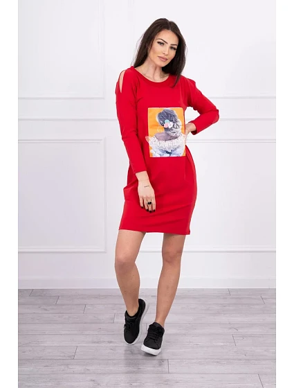 Šaty s 3D model 18744130 krajková červená - K-Fashion Šaty s 3D model 18744130 krajková červená - K-Fashion