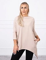 Mikina s potlačou bicykla béžová