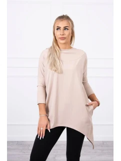 Mikina s potlačou bicykla béžová