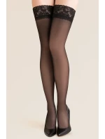 Samodržiace pančuchy calze nero - GABRIELLA