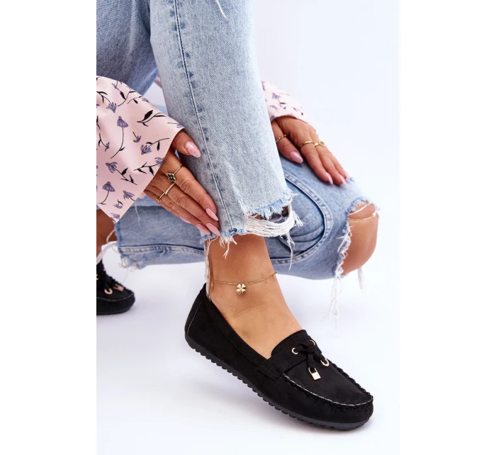 Klasyczne Zamszowe Mokasyny Czarne Good Time Klasyczne Zamszowe Mokasyny Czarne Good Time